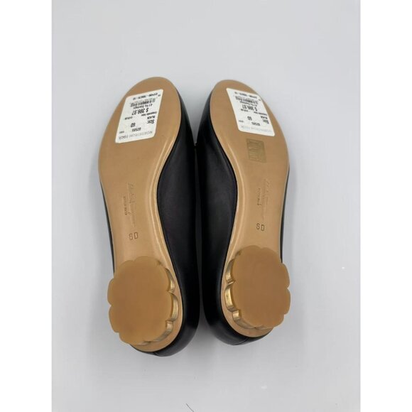 Salvatore Ferragamo Sarno Studded Bow Loafers Black& Gold 6D - Picture 6 of 9